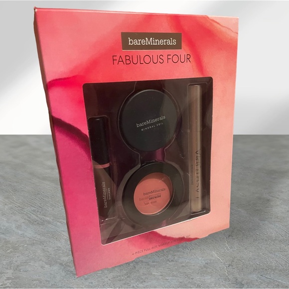 BareMinerals | Fabulous Four | 4-Piece Full-Size Makeup Essentials Set | Glam - Picture 1 of 6